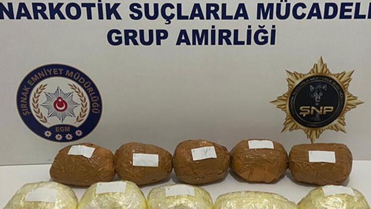 Şırnak'ta bir araçta 7 kilogram metamfetamin ele geçirildi
