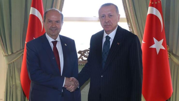 Son dakika haberi: Cumhurbaşkanı Erdoğan, KKTC Cumhurbaşkanı Tatar'la görüştü
