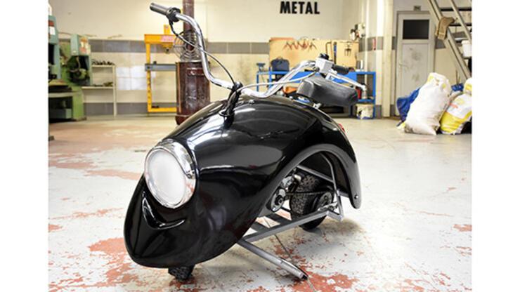 Bursa'da iki arkadaş "Kaplumbike" adını verdikleri özgün tasarımlı motosiklet üretti