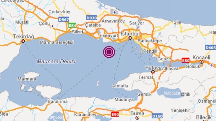 Son dakika... Marmara Denizi'nde 2,7 büyüklüğünde deprem