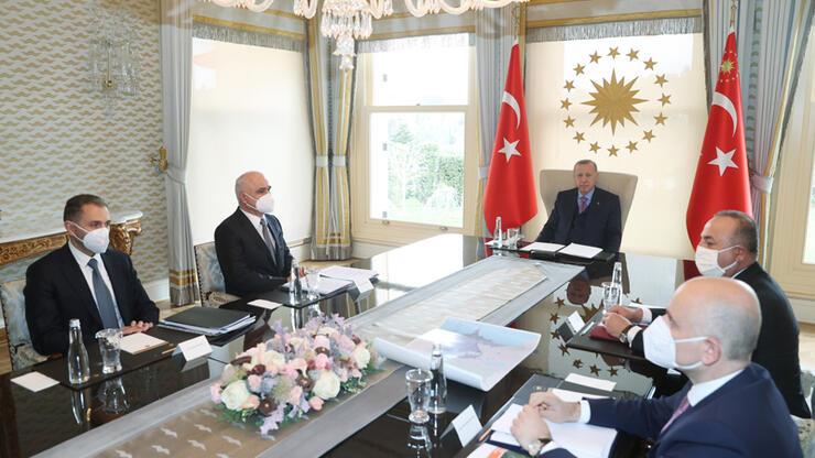 Cumhurbaşkanı Erdoğan Azerbaycan Başbakan Yardımcısı'nı kabul ediyor