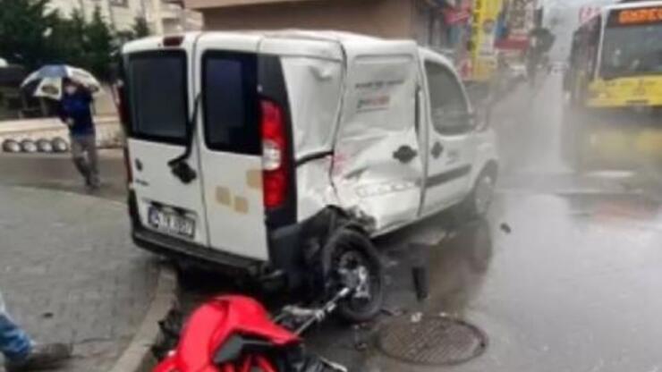 Maltepe'de feci motosiklet kazası 