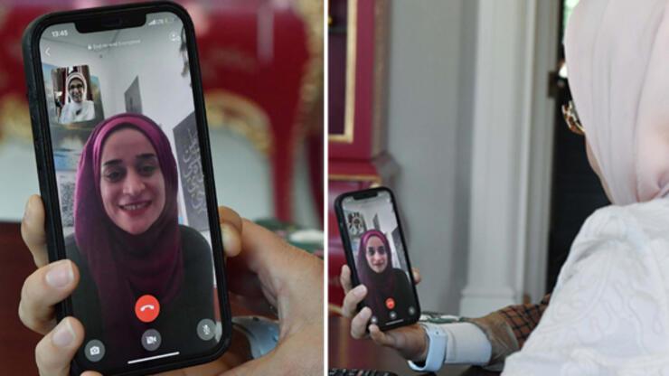Emine Erdoğan, Filistin'de 'direnişin sembolü' olan Mariam Afifi ile telefonda görüştü