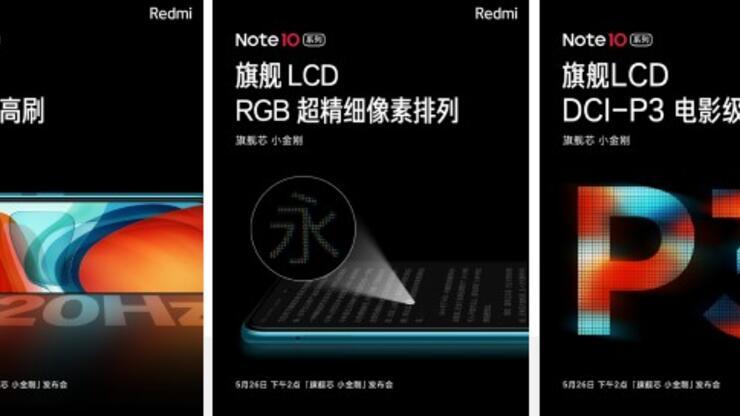 Redmi Note 10 serisi: 120Hz delikli ekranlı telefon