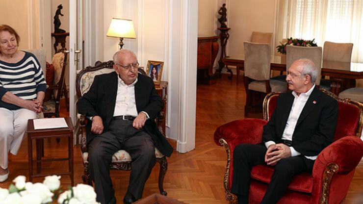 Kılıçdaroğlu, eski TBMM Başkanı Hüsamettin Cindoruk'u ziyaret etti