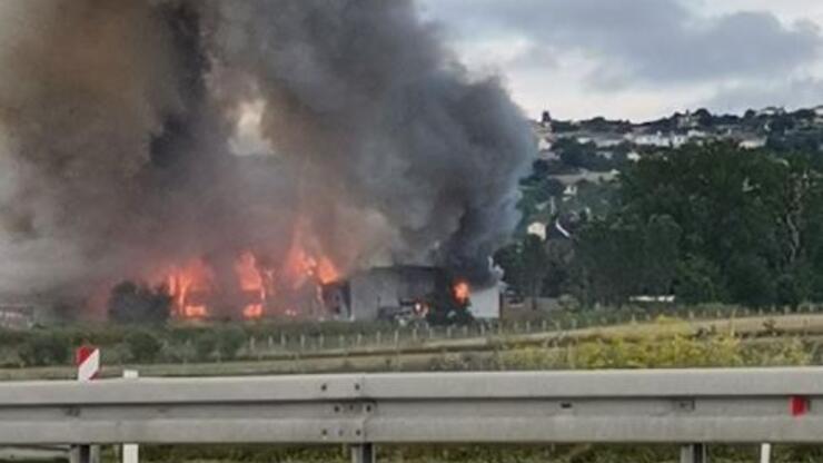 Son dakika haberi: Çatalca'da fabrika yangını 