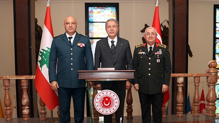 Bakan Akar, Lübnan Silahlı Kuvvetler Komutanı Korgeneral Aoun'u kabul etti