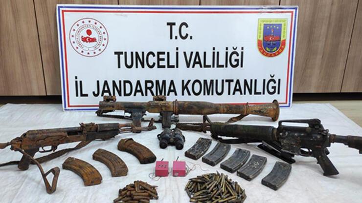Tunceli'de teröristlerin cephaneliği ele geçirildi