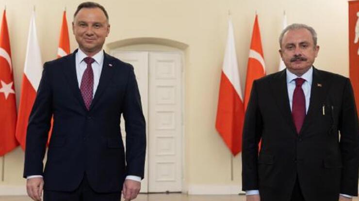 TBMM Başkanı Şentop, Polonya Cumhurbaşkanı Duda ile görüştü