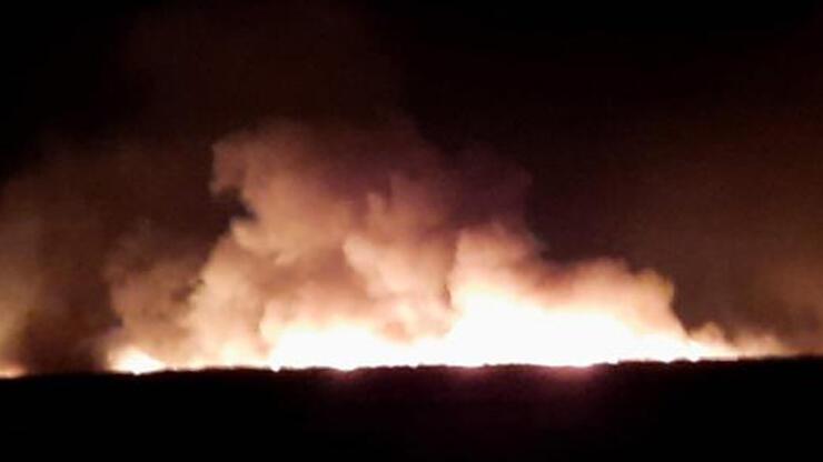 Sultan Sazlığı Milli Parkı'nda yangın