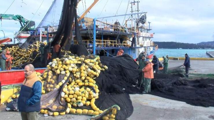 Balıkçılar 2 gün için ağ topladı