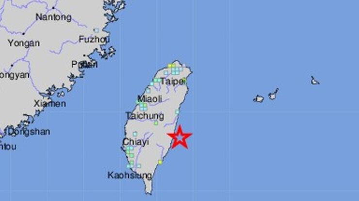 Tayvan açıklarında 6.6 büyüklüğünde deprem