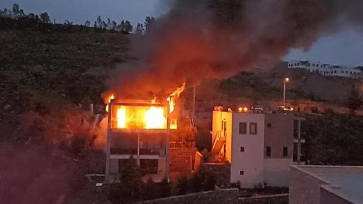 Bodrum'da bir evde çıkan yangın korkuttu