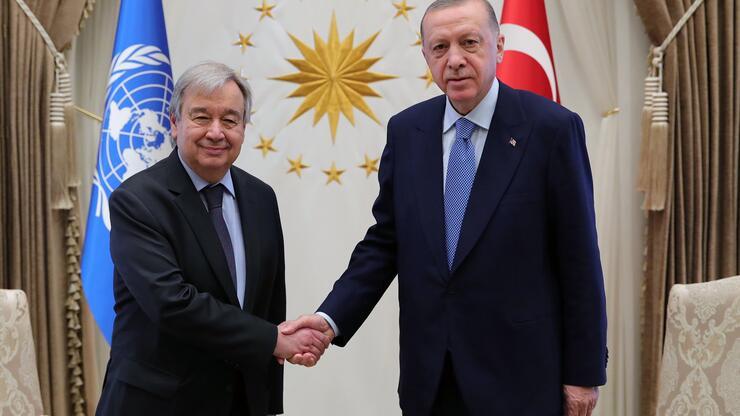 Son dakika... Cumhurbaşkanı Erdoğan, Guterres'i kabul etti