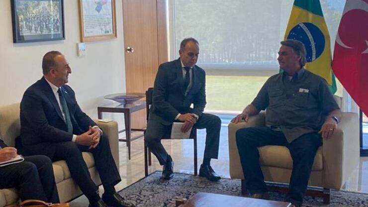 Dışişleri Bakanı Çavuşoğlu, Brezilya Devlet Başkanı Bolsonaro ile bir araya geldi