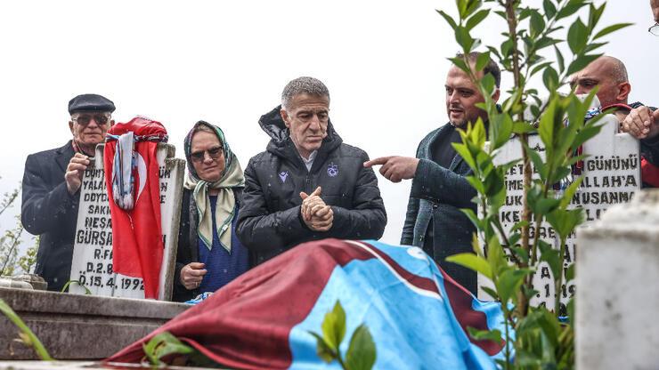 Ahmet Ağaoğlu'ndan vefat eden taraftarların mezarlarına ziyaret