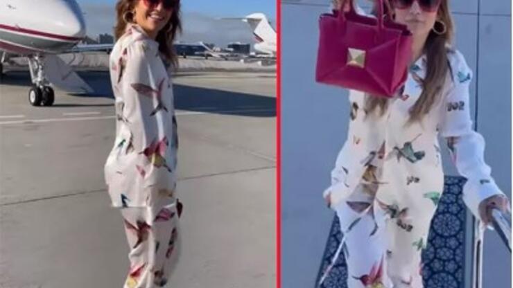 Jennifer Lopez pijamasıyla özel jetinde 