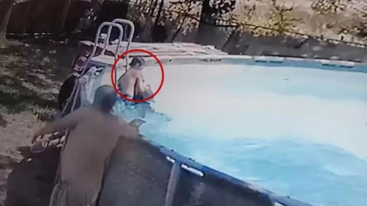 ABD'de havuzda nöbet geçiren kadını oğlu kurtardı
