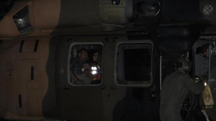 Askeri helikopter 6 yaşındaki çocuk için havalandı