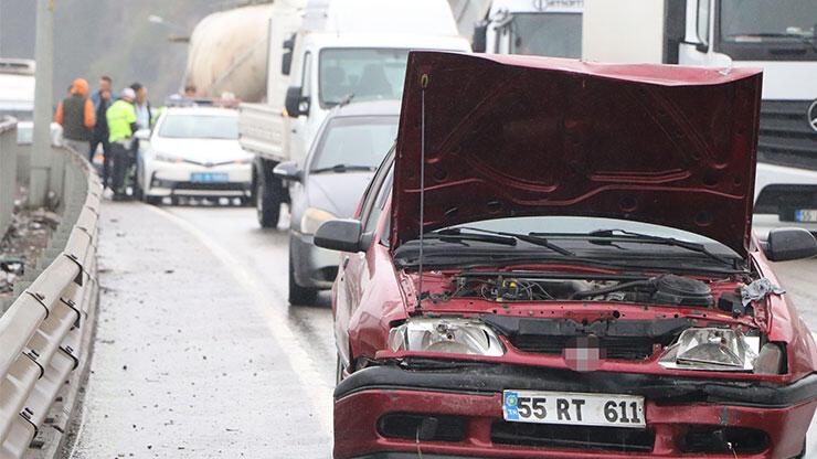 Samsun’da zincirleme kaza: 8 araç birbirine girdi 