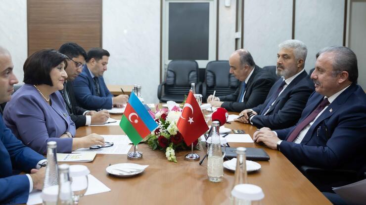TBMM Başkanı Şentop, Azerbaycan Milli Meclis Başkanı Gafarova ile görüştü