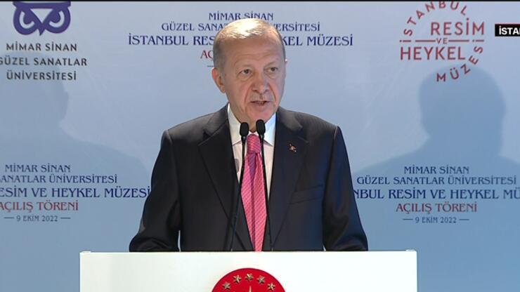 SON DAKİKA: Cumhurbaşkanı Erdoğan, resim ve heykel müzesi açılışında konuştu