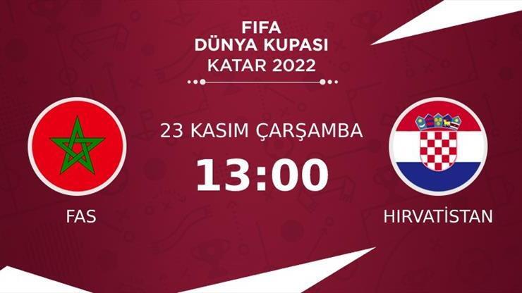 Fas-Hırvatistan maçı ne zaman, saat kaçta, hangi kanalda? 2022 FIFA Dünya Kupası heyecanı devam ediyor!