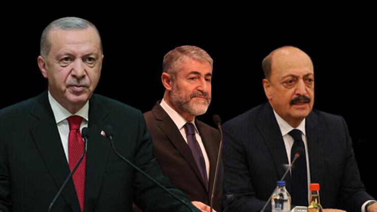 Beştepe'de EYT gündemli toplantı: Cumhurbaşkanı Erdoğan, Bakanlar Nebati ve Bilgin'i kabul etti