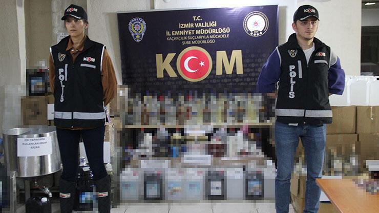 İzmir'de yılbaşı öncesi 52 sahte içki operasyonu