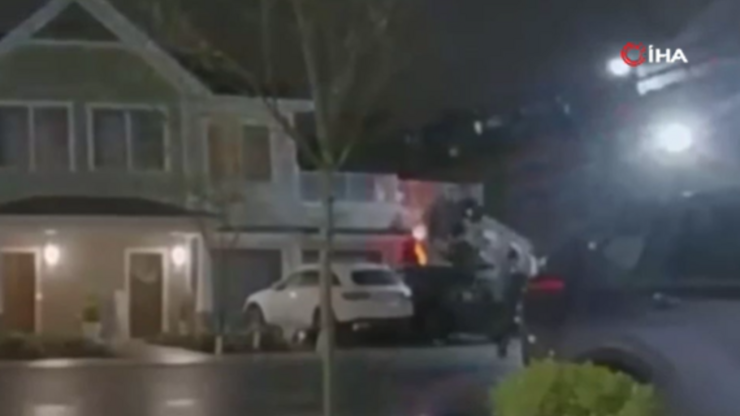 ABD’de polisten kaçan araç istinat duvarından düştü