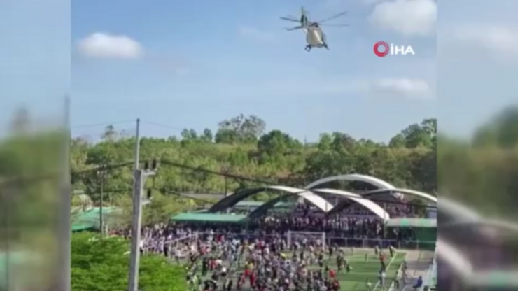Tayland'da helikopter, etkinlik çadırını devirdi: 8 yaralı