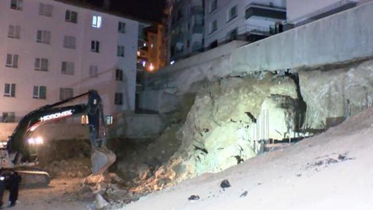İnşaat kazısında 2 apartmanın istinat duvarı çöktü; 34 daire tahliye edildi