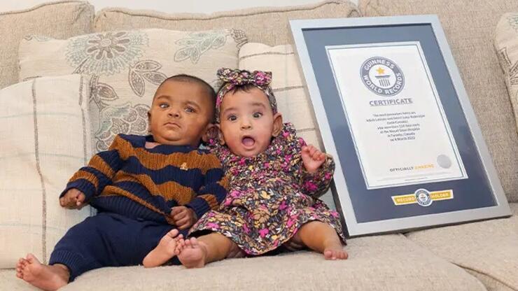 Dünyanın en erken doğan ikizleri Guinness Rekorlar Kitabı'nda