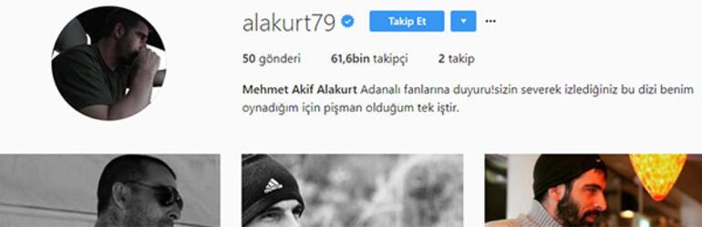 Mehmet Akif Alakurt: O dizide oynadığım için pişmanım