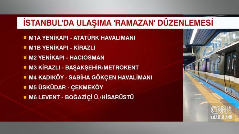 İstanbulda ulaşıma Ramazan düzenlemesi