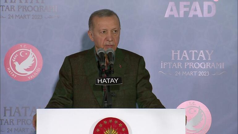 Cumhurbaşkanı Erdoğandan Hatayda iftar programında açıklamalar: Sizler huzura ermeden bize durmak, dinlenmek haramdır