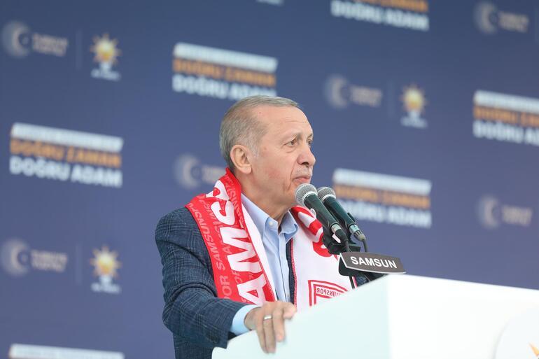 Cumhurbaşkanı Erdoğan Samsunda konuştu: Ülkemizin şahlanış dönemini birlikte başlatacağız