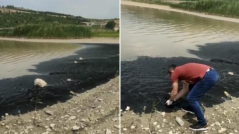 Bursada Boğazköy Barajının yüzeyi siyaha büründü