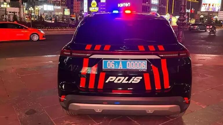 Togg, Ankarada polis aracı oldu: Plakası dikkat çekti